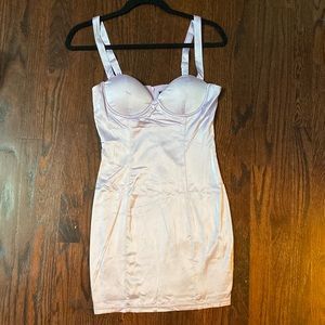 Lilac bodycon mini dress